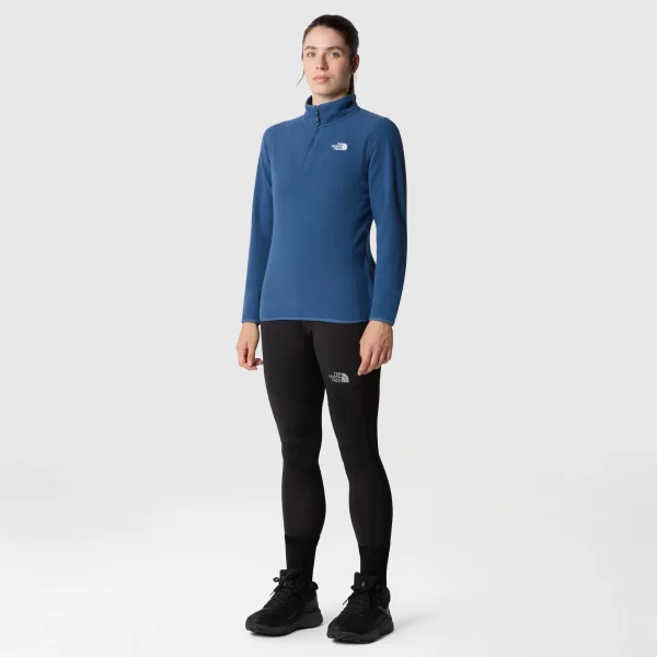 THE NORTH FACE - פליס נשים עם רוכסן קצר 1/4 100 GLACIER – TA855MHDC – shady-blue – 1