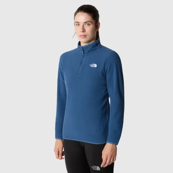 THE NORTH FACE - פליס נשים עם רוכסן קצר 1/4 100 GLACIER – TA855MHDC – shady-blue – 1