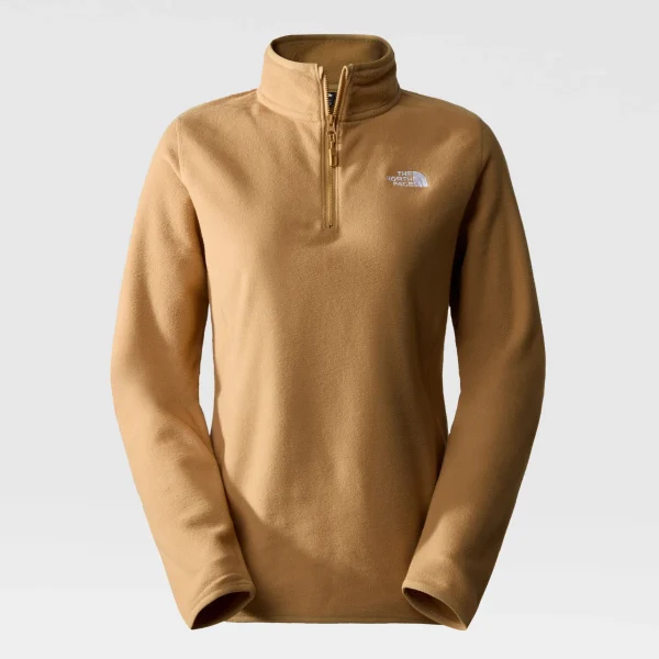 THE NORTH FACE - פליס נשים עם רוכסן קצר 1/4 100 GLACIER – TA855MI0J – almond-butter – 1