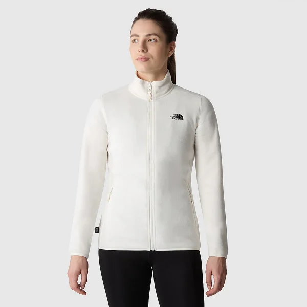 THE NORTH FACE - פליס נשים עם רוכסן 100 GLACIER – TA855ON3N – gardenia-white – 1