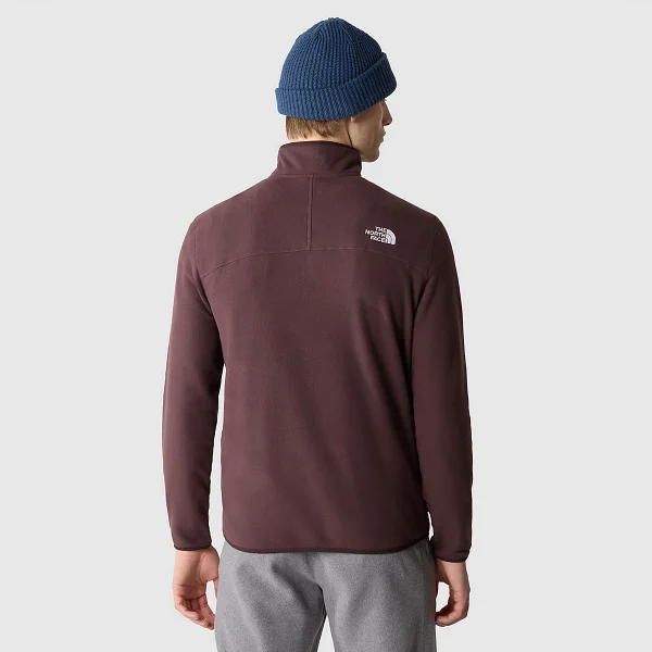 THE NORTH FACE - פליס גברים עם רוכסן קצר 1/4 100 GLACIER – TA855WI0I – coal-brown – 2