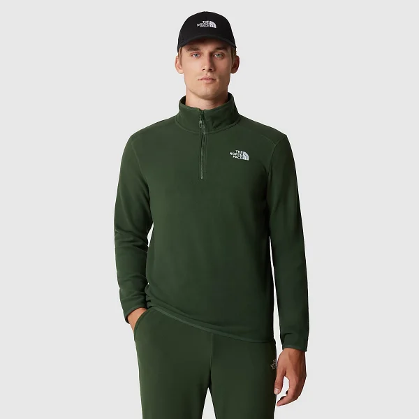 THE NORTH FACE - פליס גברים עם רוכסן קצר 1/4 100 GLACIER – TA855WI0P – pine-needle – 1