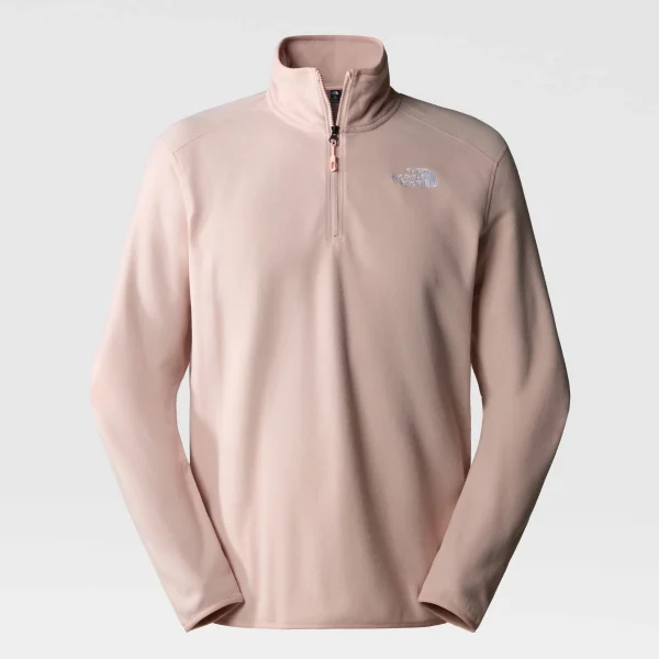 THE NORTH FACE - פליס גברים עם רוכסן קצר 1/4 100 GLACIER – TA855WLK6 – pink-moss – 1