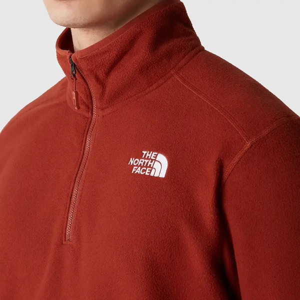 THE NORTH FACE - פליס גברים עם רוכסן קצר 1/4 100 GLACIER – TA855WUBC – brandy-brown – 5