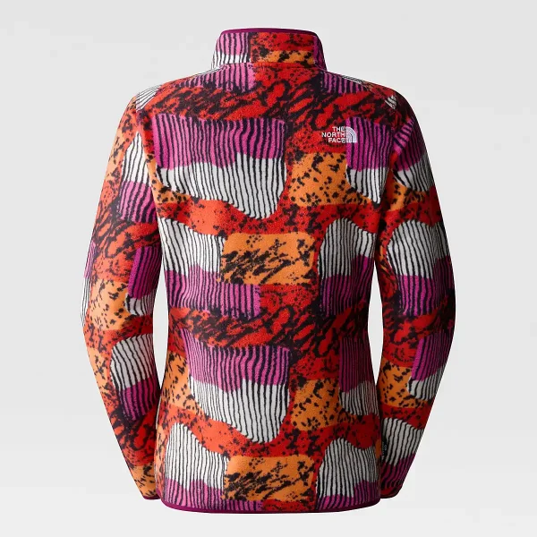 THE NORTH FACE - פליס נשים 1/4 רוכסן 100 GLACIER PRINTED – TA8591OOO – fiery-red-abstract-yosemite-print – 7