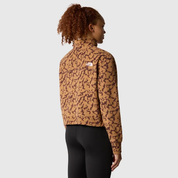 THE NORTH FACE - פליס נשים 1/2 רוכסן 100 GLACIER PRINTED – TA8593OLW – almond-butter-graphic-dye-print – 2