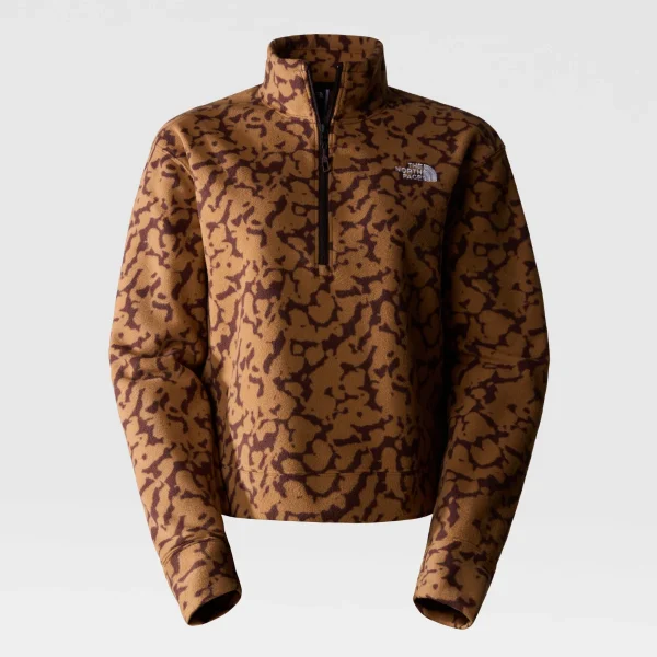 THE NORTH FACE - פליס נשים 1/2 רוכסן 100 GLACIER PRINTED – TA8593OLW – almond-butter-graphic-dye-print – 3