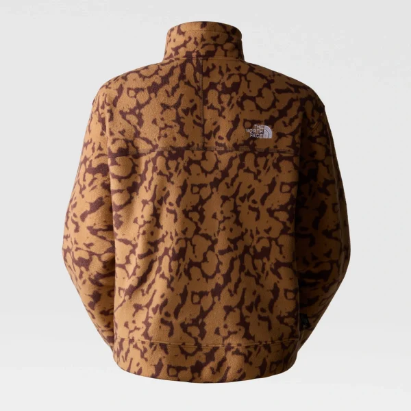 THE NORTH FACE - פליס נשים 1/2 רוכסן 100 GLACIER PRINTED – TA8593OLW – almond-butter-graphic-dye-print – 4