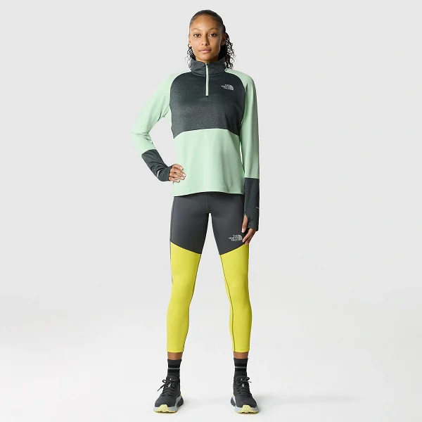 THE NORTH FACE - פליס ריצה 1/4 רוכסן נשים RUN – TA7SXLOUR – misty-sage-asphalt-grey-heather – 1