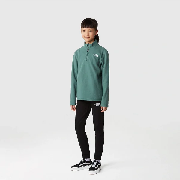 THE NORTH FACE - פליס 1/4 רוכסן נוער GLACIER – TA82D1I0F – dark-sage – 4