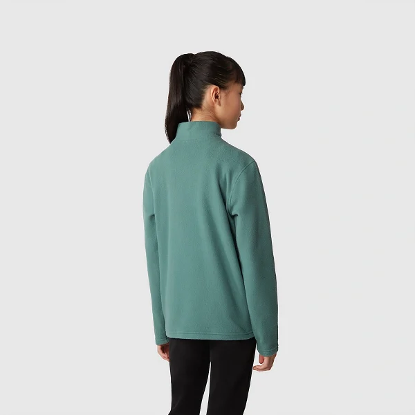 THE NORTH FACE - פליס 1/4 רוכסן נוער GLACIER – TA82D1I0F – dark-sage – 5