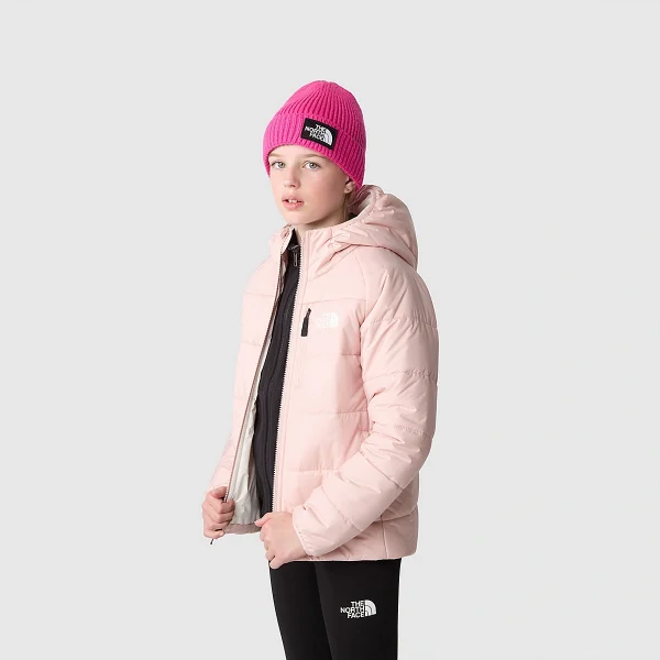 THE NORTH FACE - מעיל בנות מתהפך PERRITO – TA82D9O6T – pink-moss-gardenia-white – 4