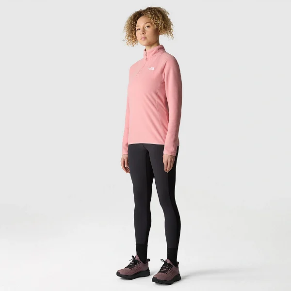 THE NORTH FACE - פליס נשים עם רוכסן קצר 1/4 100 GLACIER – TA855MI0R – shady-rose – 1