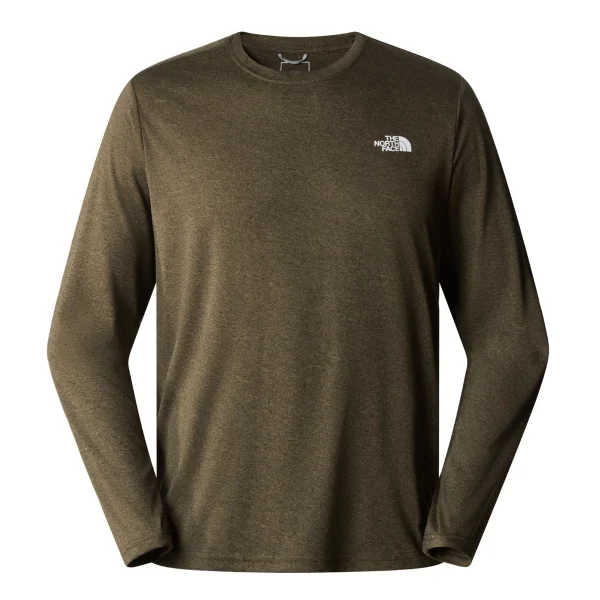 THE NORTH FACE - חולצת טי ארוכה גברים REAXION AMP – TA2UAD7D0 – new-taupe-green-heather – 1