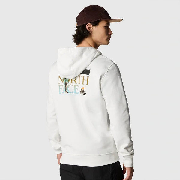 THE NORTH FACE - סווטשירט קפוצ'ון גברים SEASONAL GRAPHIC – TA7X1POFK – gardenia-white-brandy-brown – 1