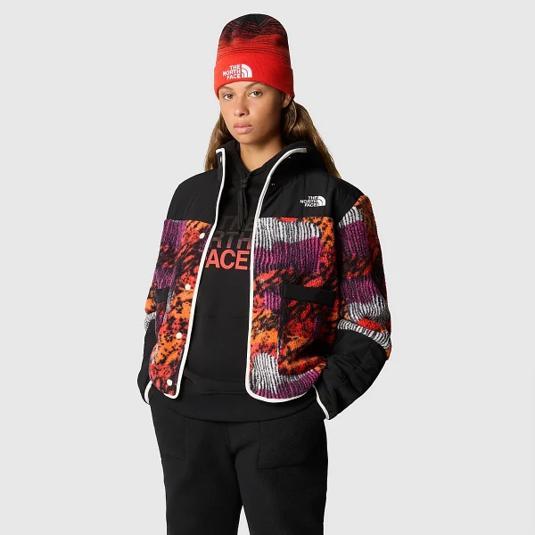 THE NORTH FACE - מעיל פליס נשים CRAGMONT – TA84IEOT2 – fiery-red-abstract-yosemite-print-tnf-black – 3