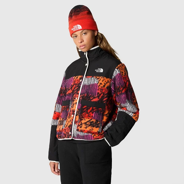 THE NORTH FACE - מעיל פליס נשים CRAGMONT – TA84IEOT2 – fiery-red-abstract-yosemite-print-tnf-black – 1