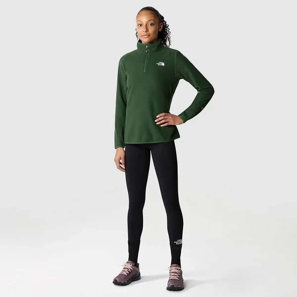 THE NORTH FACE - פליס נשים עם רוכסן קצר 1/4 100 GLACIER – TA855MI0P – pine-needle – 3