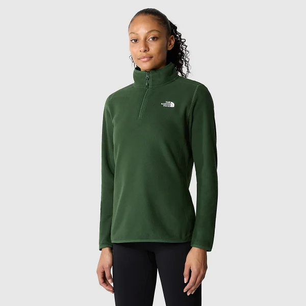 THE NORTH FACE - פליס נשים עם רוכסן קצר 1/4 100 GLACIER – TA855MI0P – pine-needle – 1