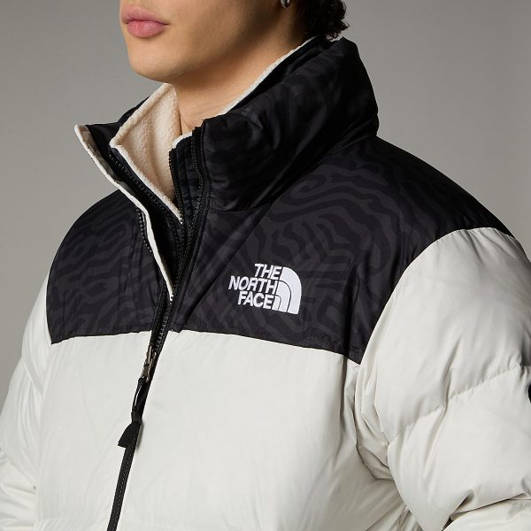 THE NORTH FACE - מעיל פוך גברים 1996 RETRO NUPTSE PACKABLE – TA3C8D5IX – white-dune-tnf-black-tnf-tiger-stripe-print – 5