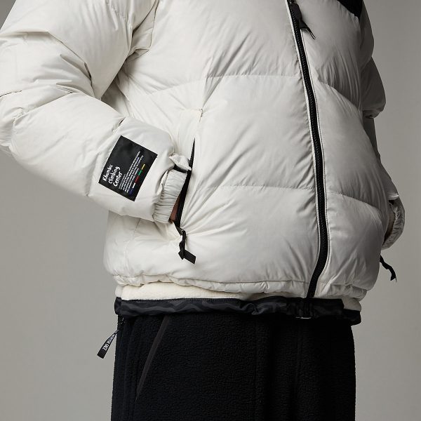 THE NORTH FACE - מעיל פוך גברים 1996 RETRO NUPTSE PACKABLE – TA3C8D5IX – white-dune-tnf-black-tnf-tiger-stripe-print – 6