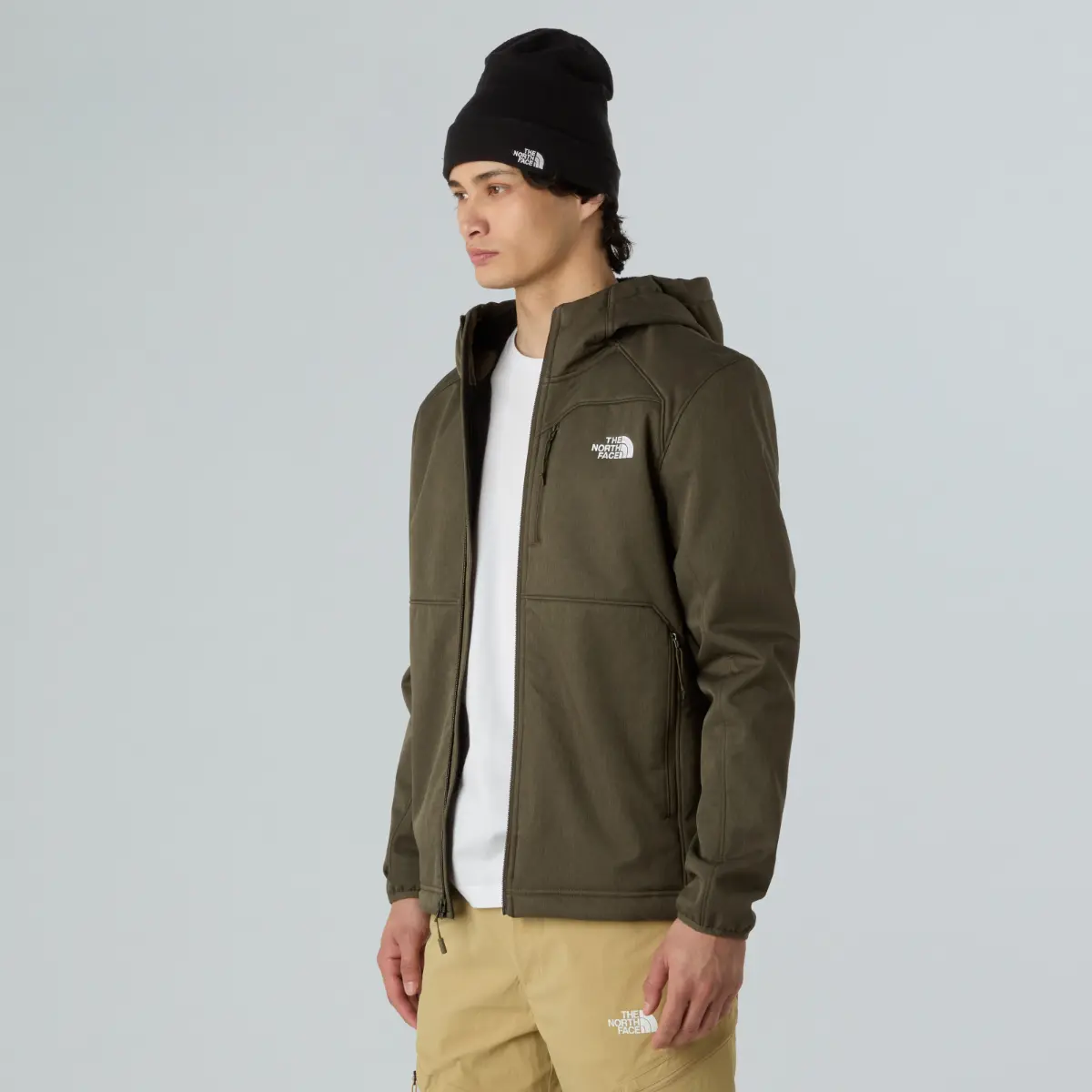THE NORTH FACE - ג'קט סופטשל עם כובע גברים QUEST SOFTSHELL – TA3YFP5WV – new-taupe-green-dark-heather-new-taupe-green – 3