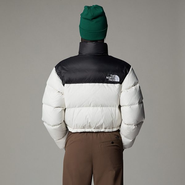 THE NORTH FACE - מעיל פוך קצר נשים NUPTSE – TA5GGEROU – white-dune-tnf-black – 2