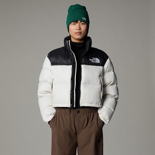 THE NORTH FACE - מעיל פוך קצר נשים NUPTSE – TA5GGEROU – white-dune-tnf-black – 3