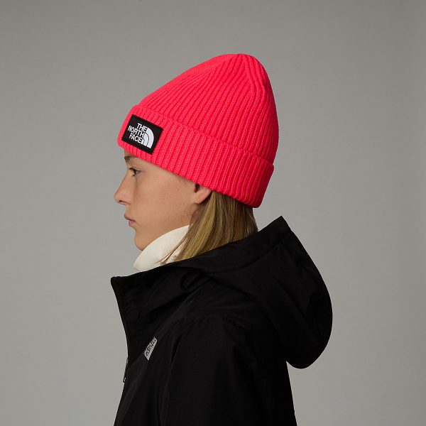 THE NORTH FACE - כובע גרב ילדים TNF BOX LOGO CUFF – TA7WGCP2B – radiant-poppy – 3