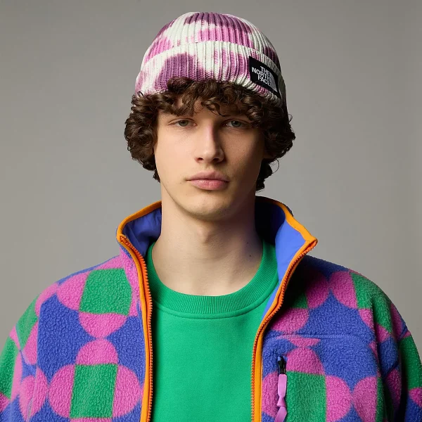 THE NORTH FACE - כובע גרב TIE DYE LOGO BOX – TA7WJI9EI – pale-green-dragonfruit-midnight-mauve – 2