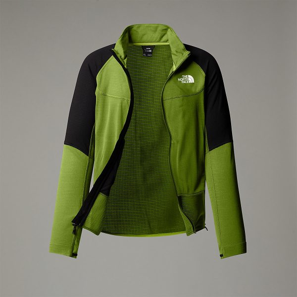 THE NORTH FACE - ג'קט פליס גברים Bolt Polartec Power Grid – TA825F7IQ – oak-green-tnf-black – 7