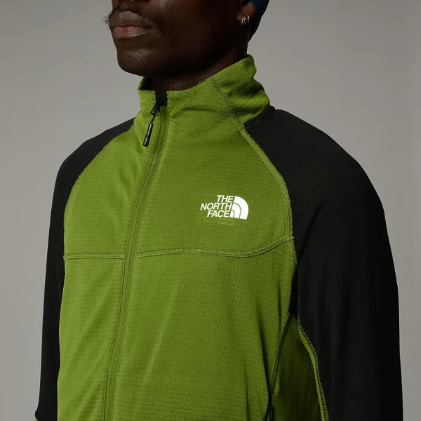 THE NORTH FACE - ג'קט פליס גברים Bolt Polartec Power Grid – TA825F7IQ – oak-green-tnf-black – 3