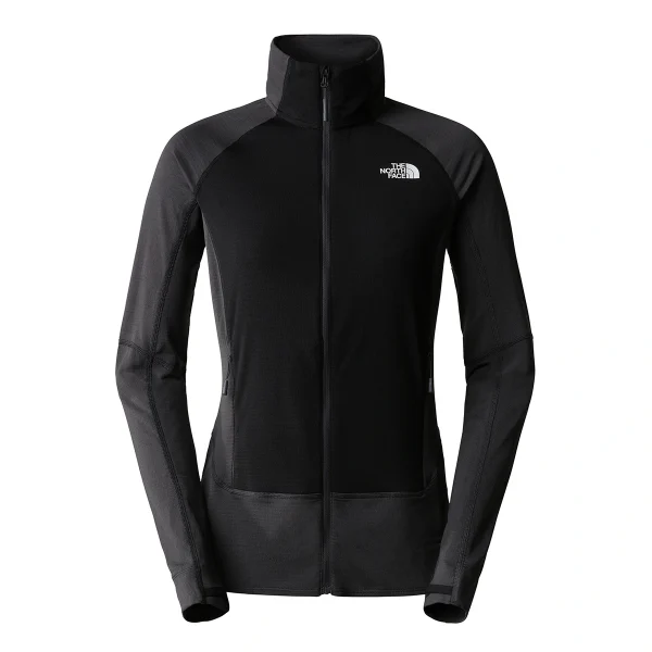 THE NORTH FACE - ג'קט פליס נשים Bolt Polartec Power Grid – TA825K4JK – asphalt-grey-tnf-black – 1