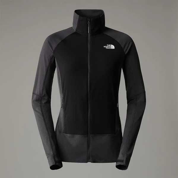 THE NORTH FACE - ג'קט פליס נשים Bolt Polartec Power Grid – TA825K4JK – asphalt-grey-tnf-black – 1