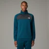 THE NORTH FACE - פליס גברים עם רבע רוכסן Reaxion – TA855L7AO – midnight-petrol-dark-heather-asphalt-grey – 1