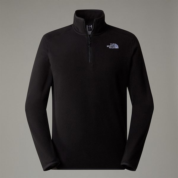 THE NORTH FACE - פליס גברים עם רוכסן קצר 1/4 100 GLACIER – TA855W4H0 – tnf-black-npf – 5