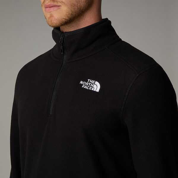 THE NORTH FACE - פליס גברים עם רוכסן קצר 1/4 100 GLACIER – TA855W4H0 – tnf-black-npf – 3