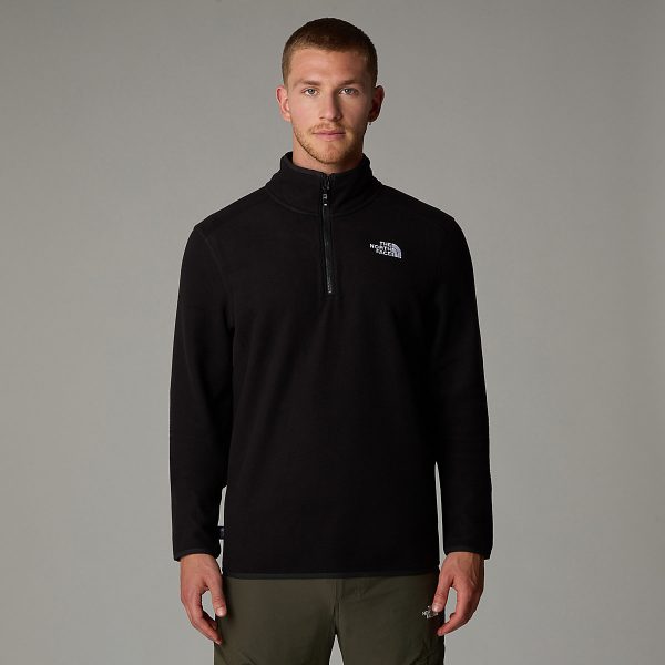 THE NORTH FACE - פליס גברים עם רוכסן קצר 1/4 100 GLACIER – TA855W4H0 – tnf-black-npf – 1