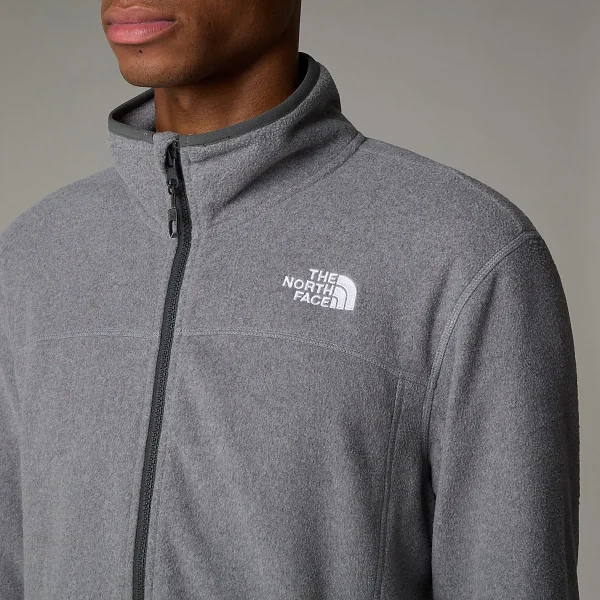 THE NORTH FACE - פליס גברים עם רוכסן מלא 100 GLACIER – TA855X4HJ – tnf-medium-grey-heather-npf – 4