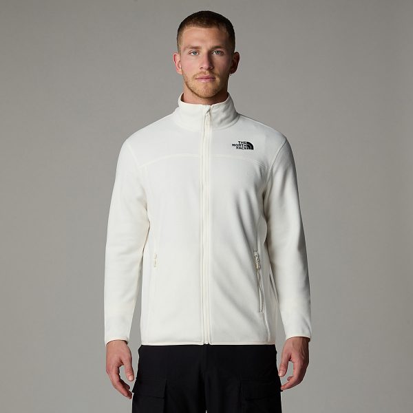 THE NORTH FACE - פליס גברים עם רוכסן מלא 100 GLACIER – TA855XQLI – white-dune – 1