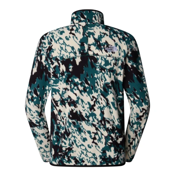 THE NORTH FACE - פליס רבע רוכסן גברים 100 GLACIER PRINTED – TA858Z65S – deep-nori-trail-grid-print – 1
