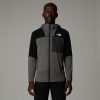 THE NORTH FACE - ג'קט פליס גברים עם קפוצ'ון  Stormgap Power Grid – TA87J7RPI – smoked-pearl-tnf-black – 1