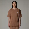 THE NORTH FACE - חולצת טי קצרה גברים OVERSIZED SIMPLE DOME – TA87NR6IH – latte – 1