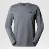 THE NORTH FACE - חולצת טי ארוכה גברים Simple Dome – TA87QNDYY – tnf-medium-grey-heather – 1