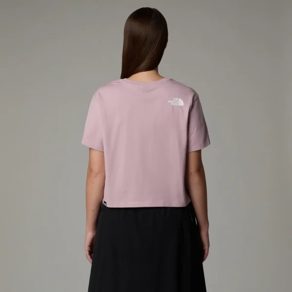 THE NORTH FACE - חולצת טי קצרה נשים CROPPED SIMPLE DOME – TA87U40SO – metal-pink – 2