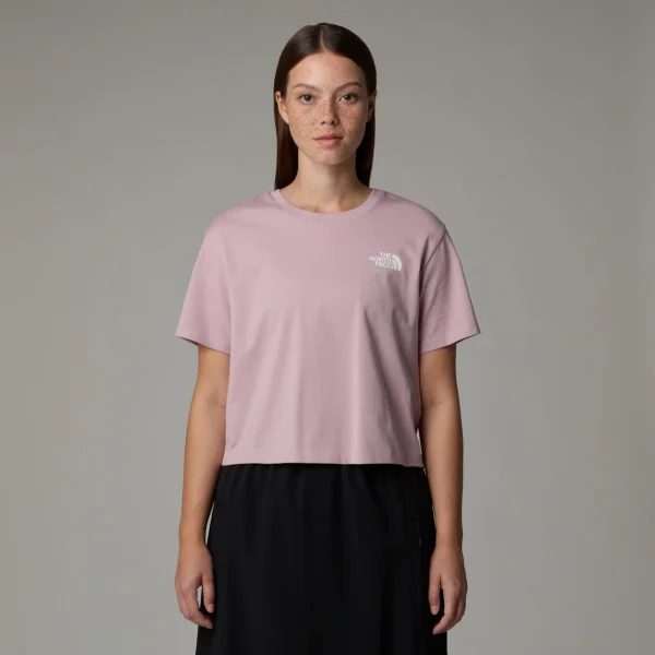 THE NORTH FACE - חולצת טי קצרה נשים CROPPED SIMPLE DOME – TA87U40SO – metal-pink – 1
