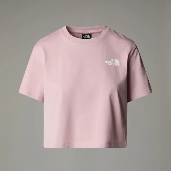 THE NORTH FACE - חולצת טי קצרה נשים CROPPED SIMPLE DOME – TA87U40SO – metal-pink – 3