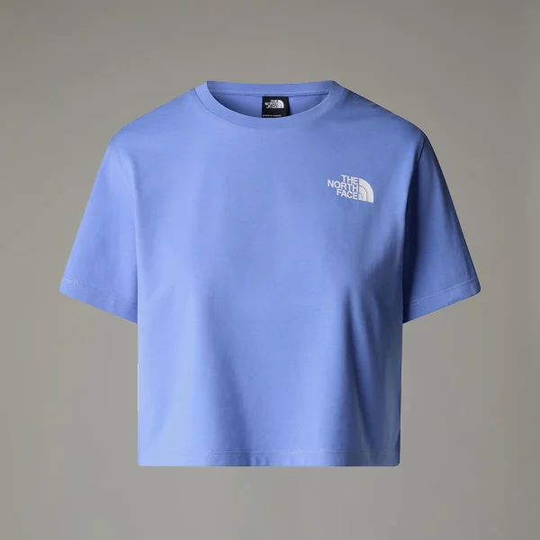 THE NORTH FACE - חולצת טי קצרה נשים CROPPED SIMPLE DOME – TA87U40YI – virtual-blue – 3