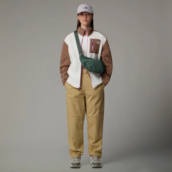 THE NORTH FACE - ג'קט פליס נשים YUMIORI FULL-ZIP – TA88425K9 – white-dune-latte-vibrant-verbena – 1