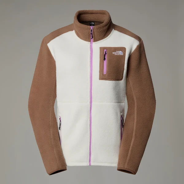 THE NORTH FACE - ג'קט פליס נשים YUMIORI FULL-ZIP – TA88425K9 – white-dune-latte-vibrant-verbena – 4